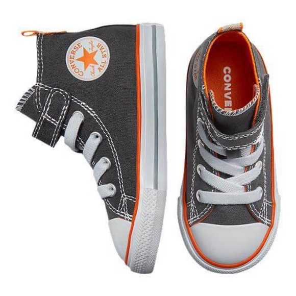 BRAND NEW boy toddler converse chuck Taylor all star hi velcro shoes size 9 - Picture 4 of 9